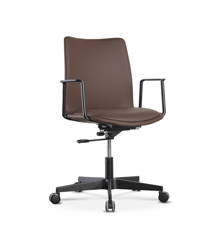 Rotating Electronic Leather Ergonomic Executive Office Chair High Back Five Star Base