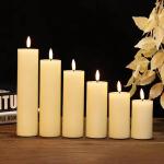 LED Candle Battery Remote Control Flameless Christmas Cylindrical Glass Cylinder
