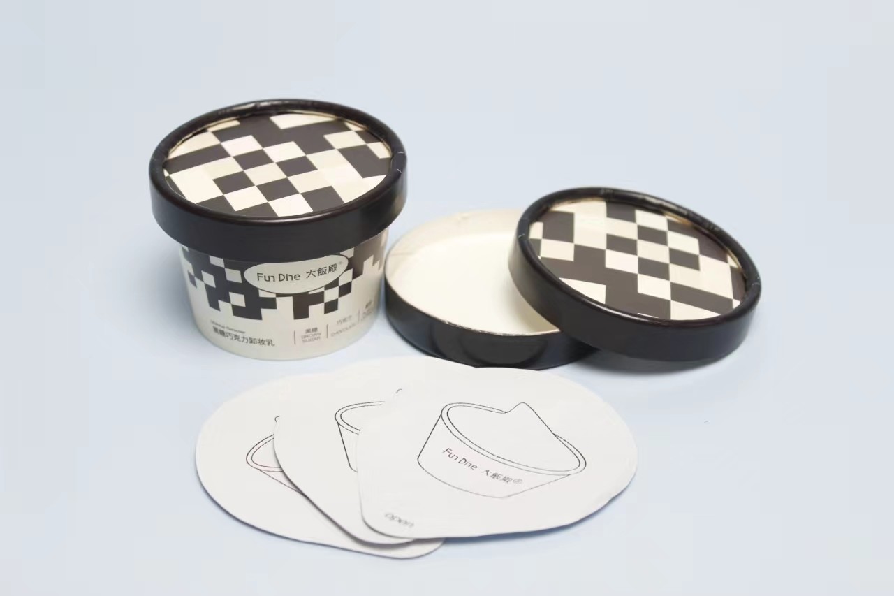 85ml Ice cream paper cup disposable ice cream paper bowls yoghurt paper cup and ice cream paper bowls packaging box