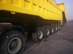 Yellow Tipper Semi Trailer 6 Axles Semi Tipper Truck 80Tons
