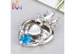 43G Crown Engraved Urn Necklace Charms For Loved Animals