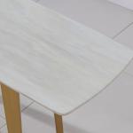 Rectanagle Stick SS Marble Top Console Table 2.4 Meter Long