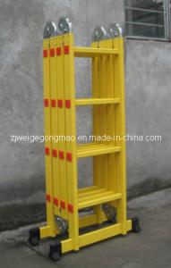 Quality Yellow Foldable 15.6ft 4x4 Aluminium Scaffolding Ladder wholesale
