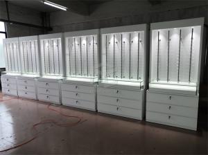 Quality T4 LED Optical Shop Counter Design Showroom Furniture With Spotnight wholesale