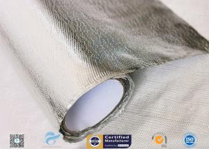 Quality Hose Silver Heat Resistant Fabric / Aluminum Foil Fiberglass Composite Fabric wholesale
