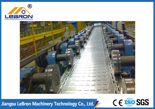PLC Control Cable Tray Roll Forming Machine Hydraulic Cut Long Time Service