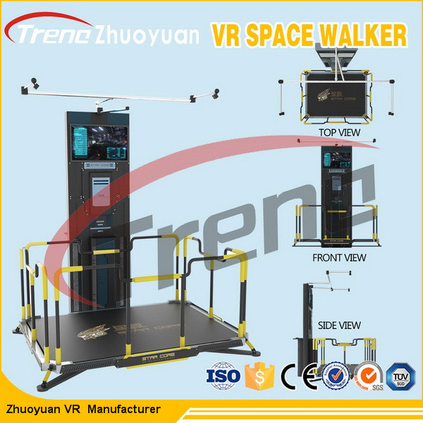Interactive Virtual Reality Movies VR Space Walk For Shopping Mall And 2 Shooting Guns