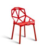 Multi Colored Plastic Dining Chairs , Hollow Plastic Restaurant Chairs