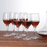 10oz Red Goblet Glasses
