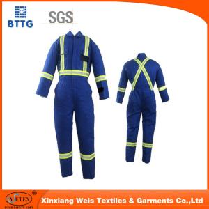 Quality Blue Reflective Coveralls ISO9001 Certified / Fire Resistant Jumpsuit For Oil Chemical Plant wholesale