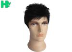 Normal Lace Men Hair Wig 14" , Black Natural Looking Wigs For Men