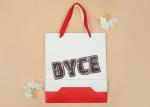 Cardboard Paper Eco Friendly Gift Bag Red And White Color With Logo