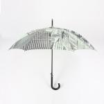 Ladies Windproof Curved Handle Umbrella 23 Inch Full Color Printing Customized