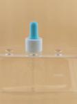 18 20 PP Black Rubber Glass Tube Bamboo Cover Dropper For Essential Oil Bottle