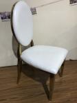 Fully Gold Plated 99cm Brushed Stainless Dining Chairs
