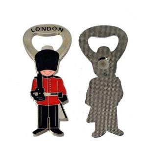 Quality Custom LONDON Security Tourism Souvenir Gift Guitar Shape Metal Fridge Magnet Beer Bottle Opener, Embossed Logo wholesale