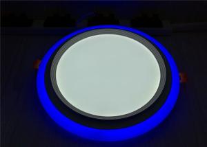 Quality White+ Blue Recessed Round Step Double Color Led Panel Downlight 18w+6w wholesale