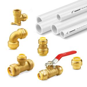 Quality Brass Push Fitting North America No Pb Push-to-connect Plumbing Fitting Elbow Pipe Fitting PEX COPPER Lead Free wholesale
