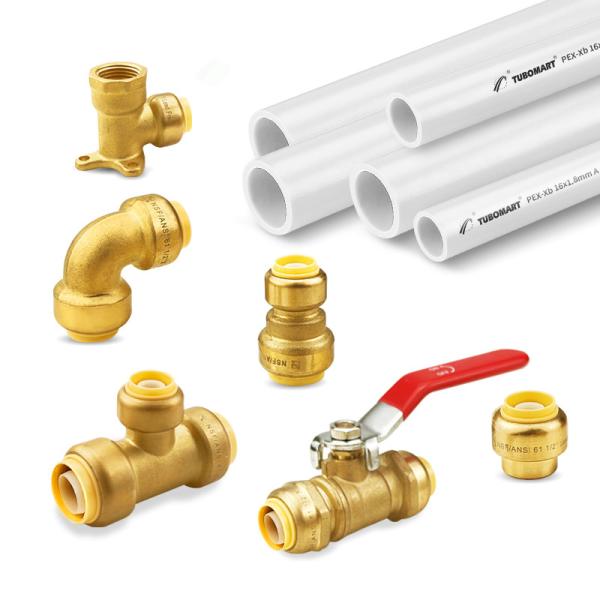Brass Push Fitting North America No Pb Push-to-connect Plumbing Fitting Elbow