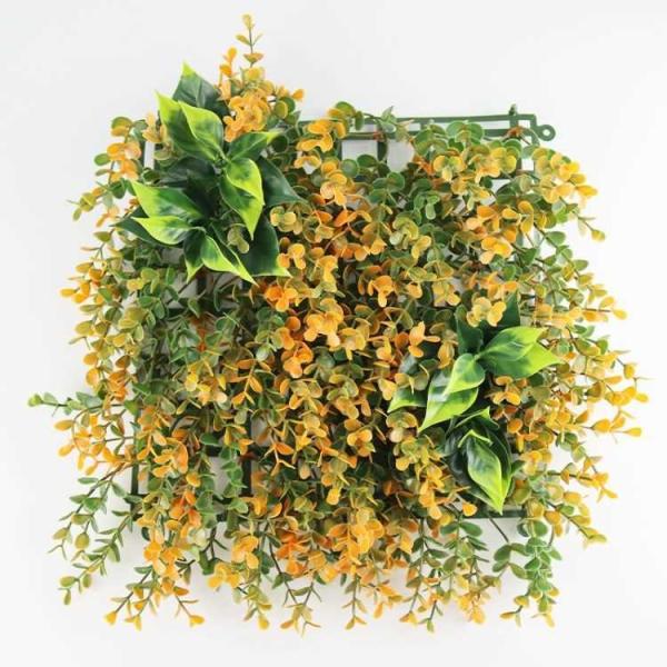 Auspicious Grass Artificial Plant Background Wall 100*100CM Anti UV For