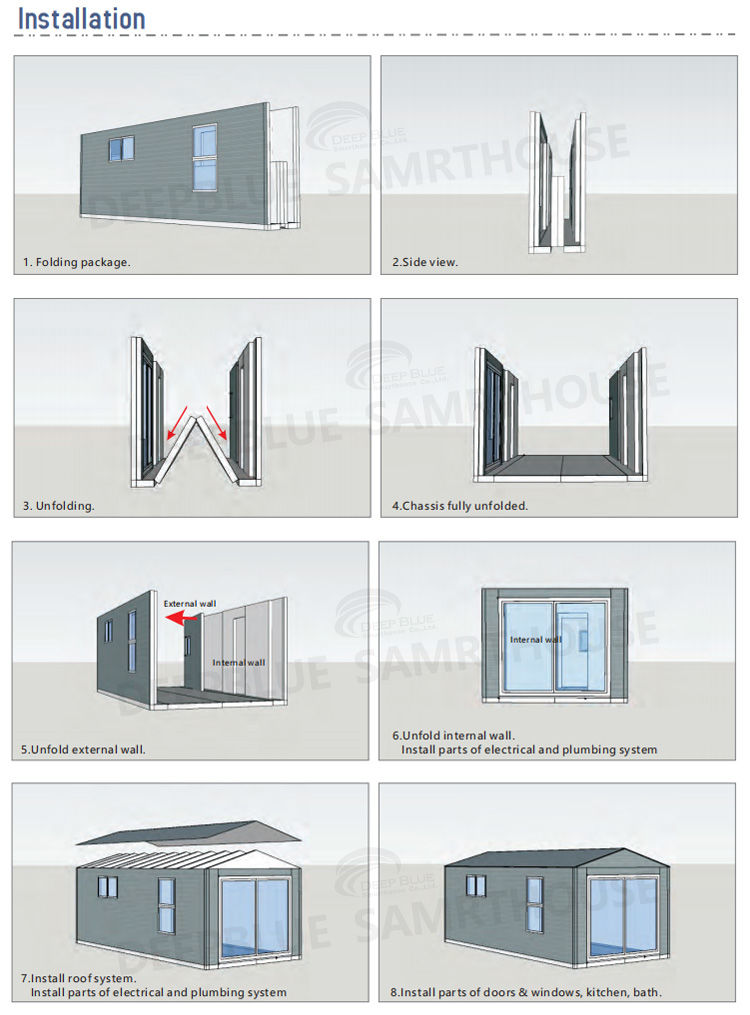 Easy Transportation Quick Assembly Furnished Prefab Modular Home Granny Flat/ADU