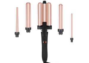 Quality Fast Heating 5 In 1 Curling Iron Wand , 45W 3 Barrel Hair Crimper wholesale