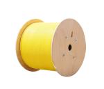 2 Strand Armored Fiber Optic Cable Singlemode G657A2 LSZH Jacket Yellow