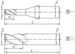 Carbon 4 Flute End Mill 50mm-75mm Overall Graphite Cutting Tools