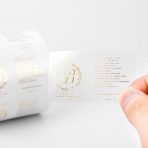 Quality Custom Transparent Adhesive Label Sticker Skincare Essential Oil Bottle Sticker Waterproof wholesale