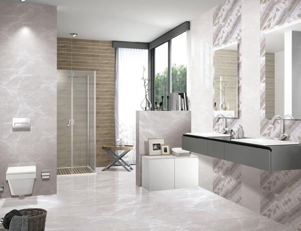 0.1 W.A Contemporary Residential Building , 9mm Bathroom Ceramic Wall Tiles