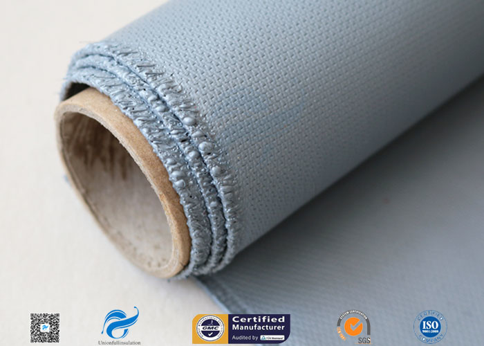 0.55mm Silicone Coated Fiberglass Cloth 580gsm Thermal Insulation Jacket Cloth