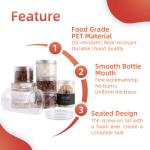Empty Wide Mouth Food Candy PET Plastic Packaging Jars 1250ml round Shape