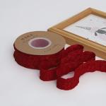 Embossed Floral Lace Trim 25mm Polyester Champagne Lace Ribbon