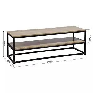 Quality 2 Shelves Metal Frame Living Room Furniture 120x40x42cm With Storage wholesale