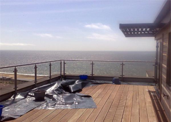 Glass Panel Stainless Steel Glass Railing Post Balustrade Installation For