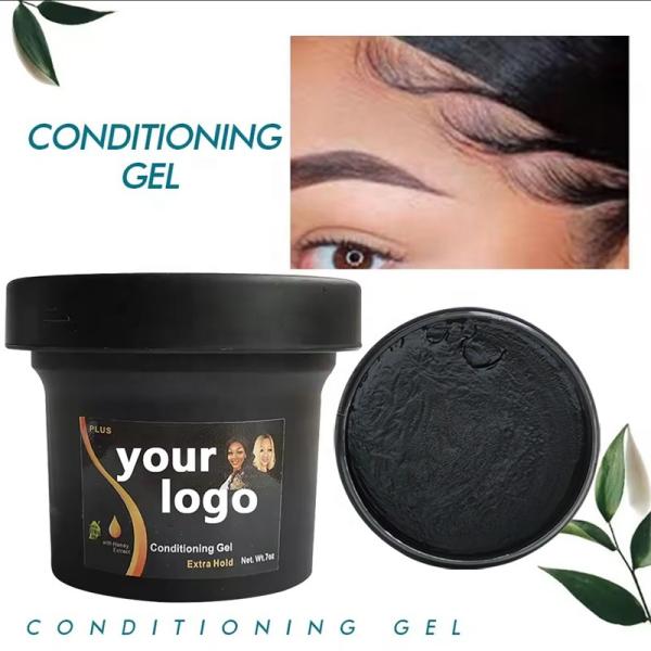 7oz Private Label Long Lasting Edge Control Strong Hold Hair Styling Gel