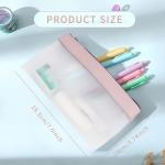 Classycoo Pencil Case 4 Pack Zipper Pencil Pouch, Multifunctional Clear Pen Bag