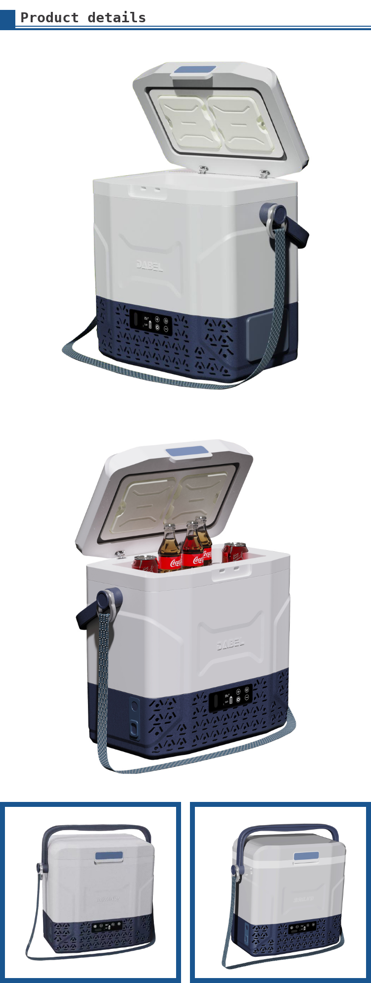 12L Green/Blue/Brown Car Freezer Fridge AC/DC Portable Refrigerator for French OEM Cars