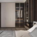 Modern Design Wooden Wardrobe for MDF Material Bedroom Furniture Storage