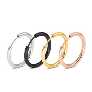 Quality Fashion Body Jewelry 4 Colors Fancy Jewelry Cheap Unisex Mini Hoop Stainless Steel Earring wholesale