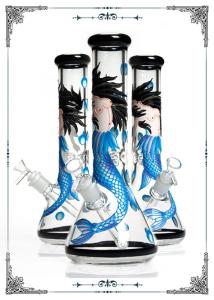 Quality PHOENIX STAR 7MM Beaker Glass Bong Smoking Water Pipe Mermaid Facing wholesale