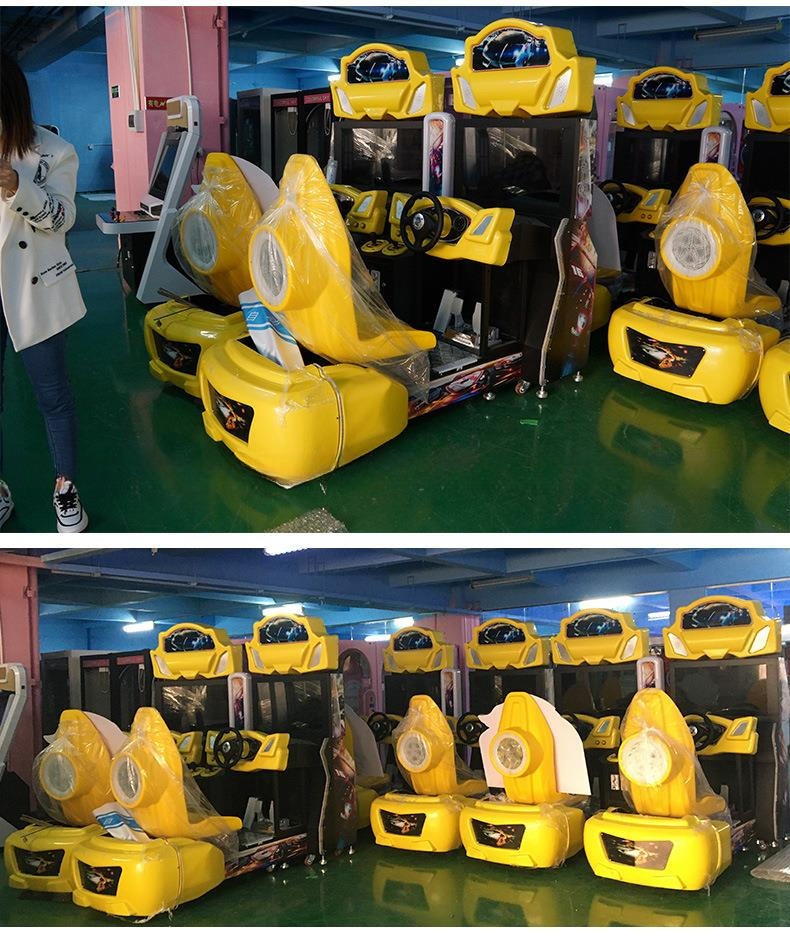 High End Yellow Color Car Simulator Arcade Game Machine English / Chinese Language