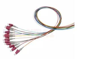 Quality 12 Core LC 0.9mm MM OM4 Fiber Optic Cable Pigtail wholesale