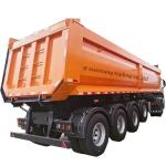 3/4 Axle Rear Dump Semi Trailer , Hydraulic Cylinder U Type 20 Tons 50 Tons