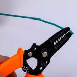 Safety Locker Small Wire Stripper 65Mn 111.3g Cable Jacket Stripping Tool