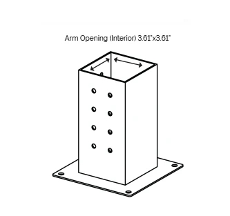 Secure Your Pergola Post with Galvanized Column 4x4 Wood Fence Post Anchor Base