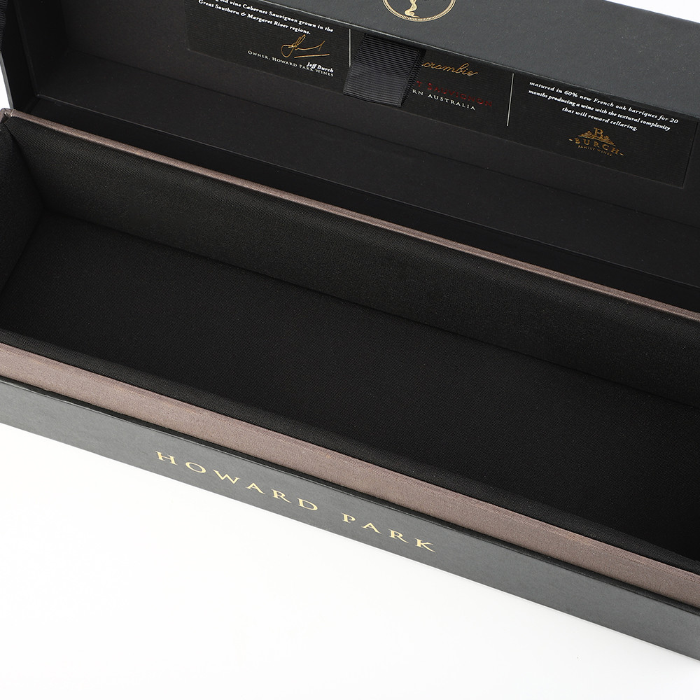 Gold Foil Personalised Gin Single Wine Bottle Gift Box Whisky Brandy Boxes Packing