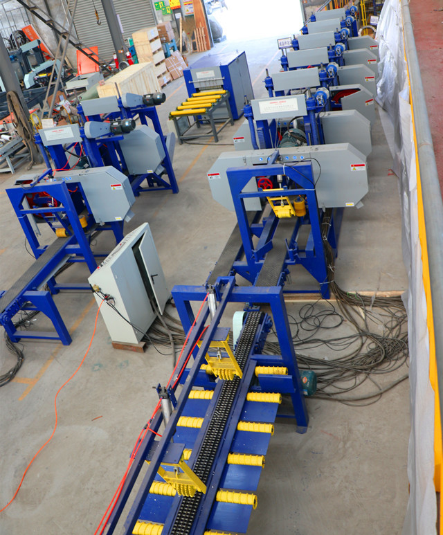 Industrial Timber Sawing Sawmill Machine Twin Blade Double Heads Automatic Sawmill Line