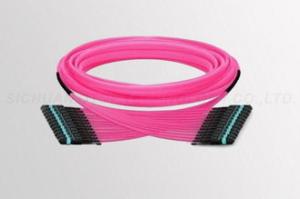 Quality Pink Cable MPO Connectors Female MPO to Male MPO ROHS Certification wholesale