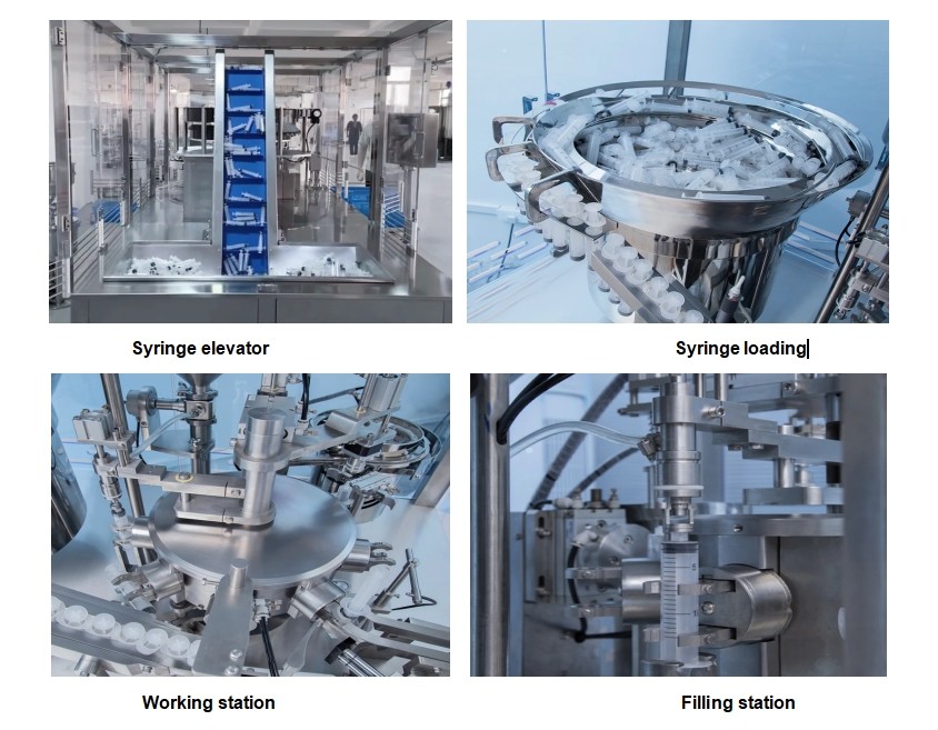 3ml 5ml 10ml 20ml Plastic Automatic Pre Filled Syringe Filling Capping Machine